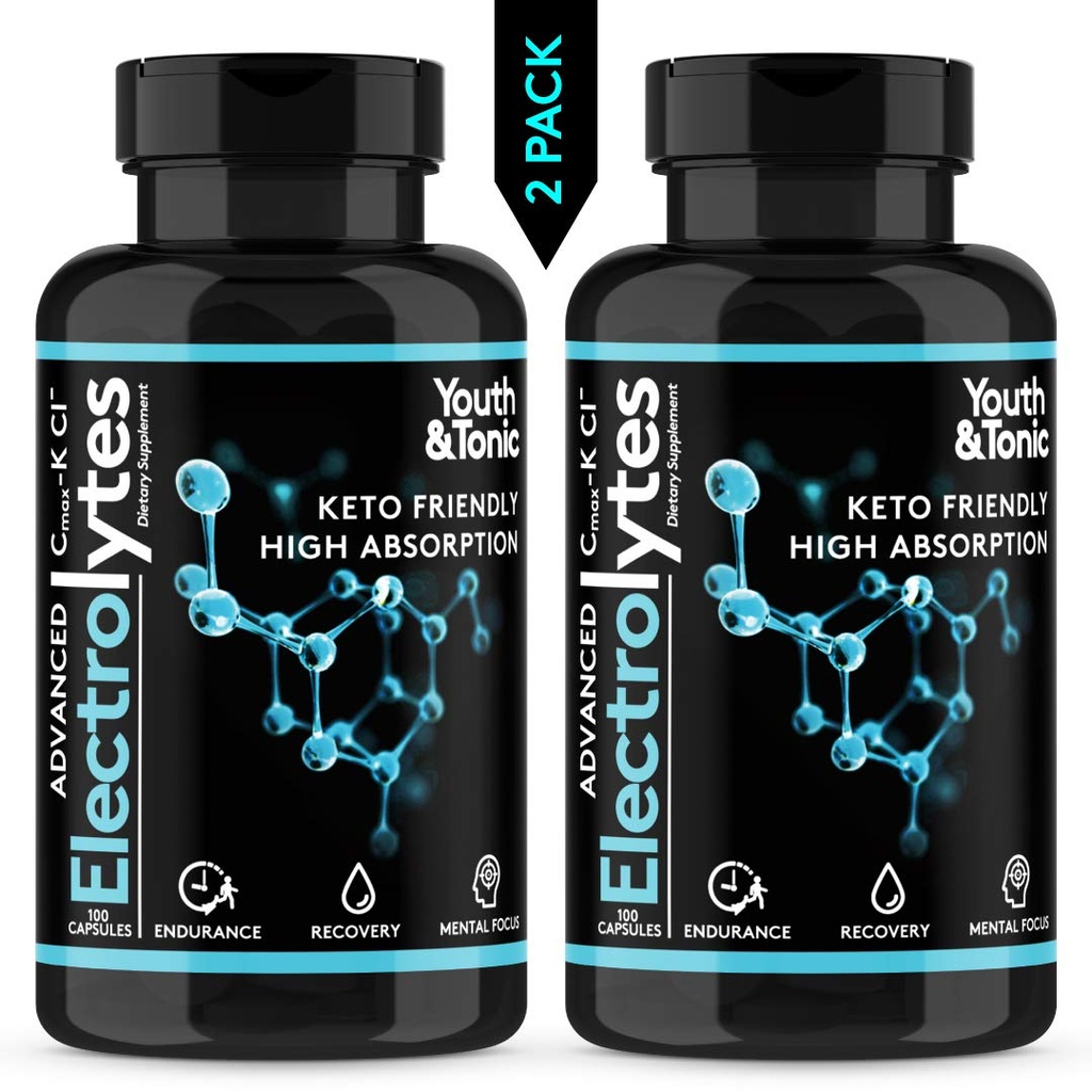 Tamam Electrolyte Supplement w High Bioavailability ve Cmax Chloride P Properties for Magnezyum Endurance Muscle Recovery mental Focus. Hızlı Rehidrasyon Salts ve Keto Friendly Pills with 200 caps
