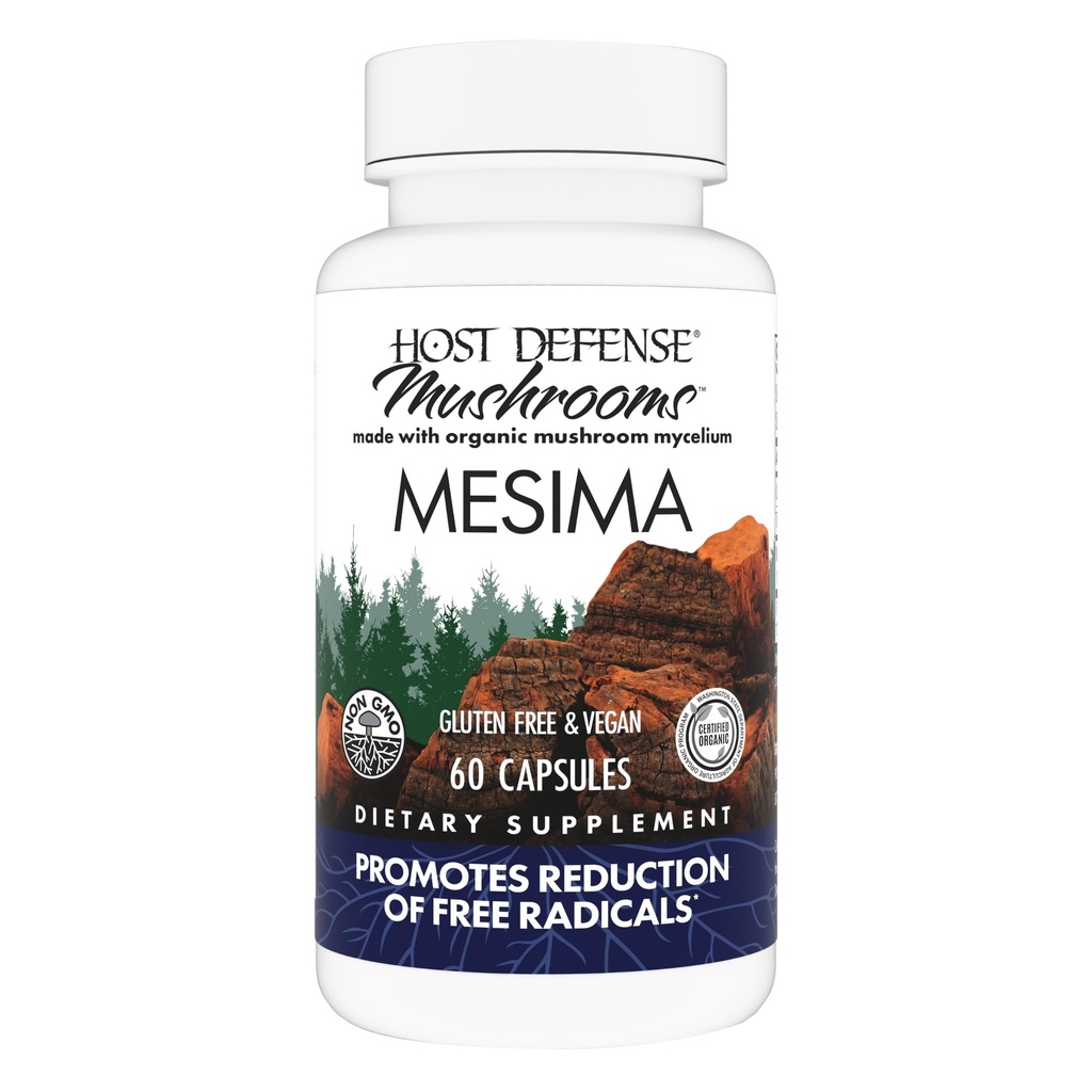 Host Defense Mesima Capsules - Herbal Antioksi Activity & Immune System Support Supplement - Immune Response - 60 Capsules (30 Hizmetler)*