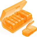 AUVON XL Haftalık Pill Organizer 2 Times a Day, AM PM Pill Case with One-Side LargeOpen for Easy to Use, Pill Box 7 Day Travel Drug Organizer for Drugs, Vitamins, Fish Oils, Supplements
