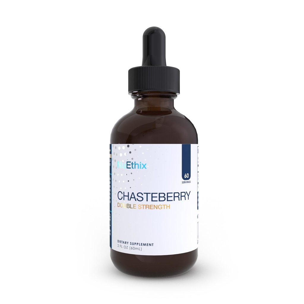 NuEthix Formulations Chasteberry Double Strength 50 mg, Estrogen Dominance'i dengelemeye yardımcı olabilir ve Menstrual Döngüsü'ne yardımcı olabilir, 60 Hizmetler