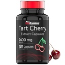 Tart Cherry Capsules (2400 MG - 120 Kont) | Montmorency Cherry Extract | Antioksis, Anthocyanins, & Phytonutrients | Tart Cherry For Sleep and More! | Non-GMO, Made in the USA!