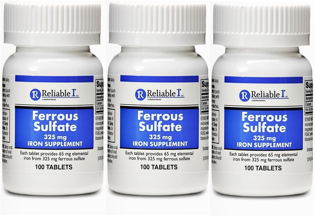 Ferrous Sulfate Demir 325 mg Feosol 100 Tablet Paketi için Genric