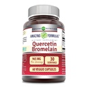 Amazing Beslenme Quercetin 800 Mg ile Bromelain 165 Mg Veggie Capsules Supplement | Non-GMO | Gluten Free | Made in USA | Uygun for Vegetarians (60)