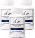 Elon Matrix 5000 Çokvitamin - Cilt, Saç ve Nail Büyüme Vitaminleri - Kadınlar ve Erkekler için Sağlıklı Saç Büyüme Vitaminleri - 5000Mcg Biotin Supplement, 3 Paket (180 Day Supply)