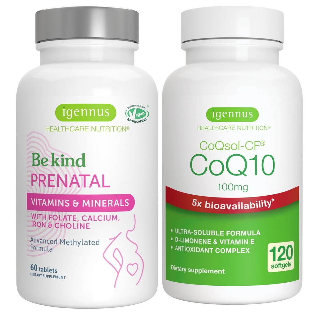 Gelişmiş Prenatal Multivitamin + Yüksek Abvitamin CoQ10 100 mg 120 Softgels Gebelik Destek Paketi Tarafından Igennus