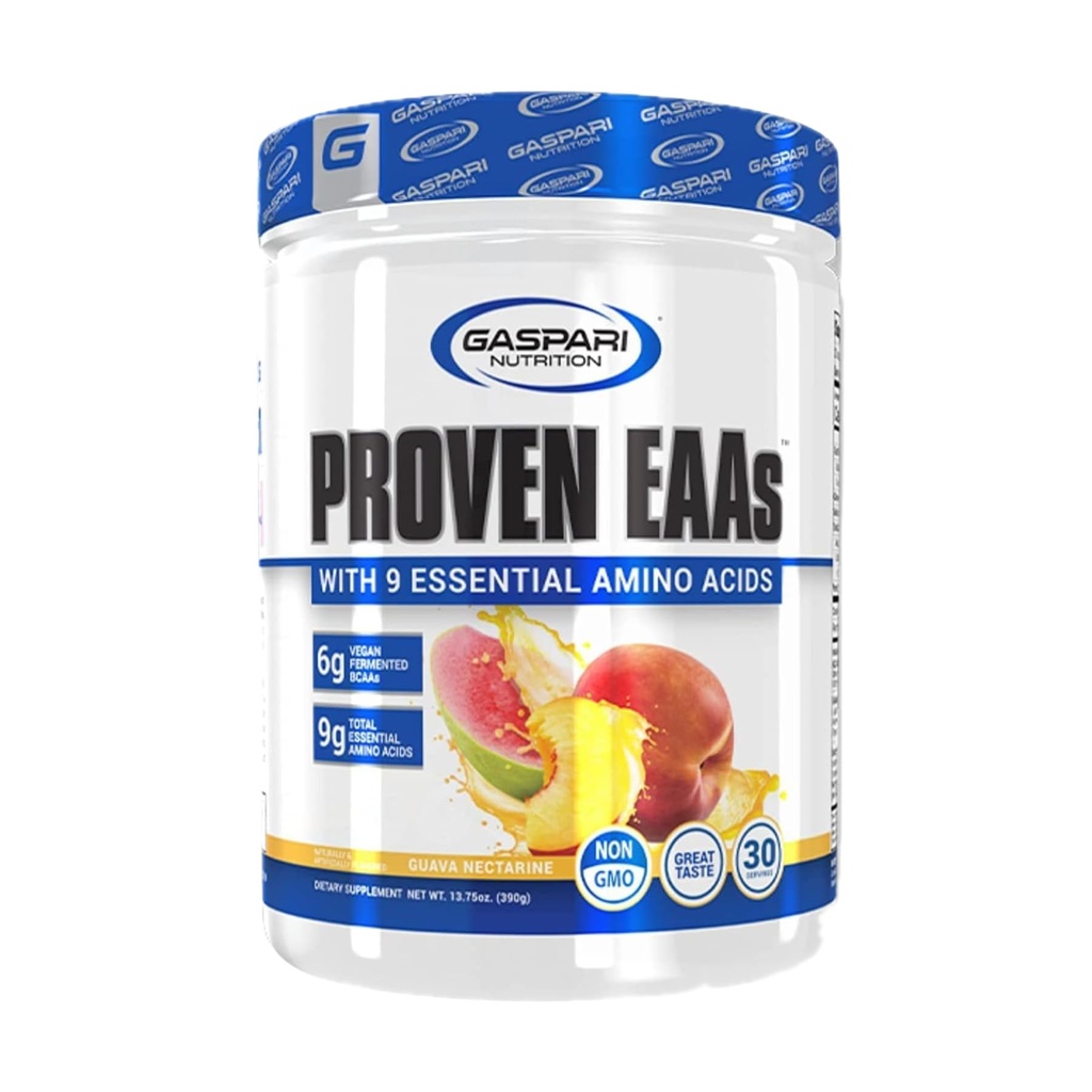 Gaspari Beslenme Proven EAAs, Vegan Fermented EAAs, Yenilikler Kurtarma ve Replenishes Electrolytes, Non GMO (30 Hizmetler, Guava Nectarine)
