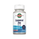 KAL Liposomal çinko 30 mg, Hücre Fonksiyonlu ve Immune Support Supplement, Geliştirilmiş Abhidrorps, Vegan, Gluten Free, Soy Free, 30 Hizmet, 30 VegCaps