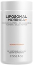 Kodage Liposomal Moringa+ Supplement, 400 mg Moringa 50:1 Ekstraksiyon - 20.000 mg Moringa Oleifera Leaf Equivalent - Turmeric, Ashwagandha, Black Pepper, 3-Month Supply, Vegan Moringa Toz - 180 Capsules