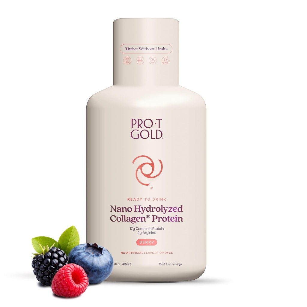ProT GOLD Berry Şeker Ücretsiz Sıvı Protein Shot - 16oz Anti Aging. Immunity'yi güçlendirmek için proven. Formül tam protein Beslenme ve Proven 2X Faster şifa için 4.000+ Tıbbi Tesislere Güvendi