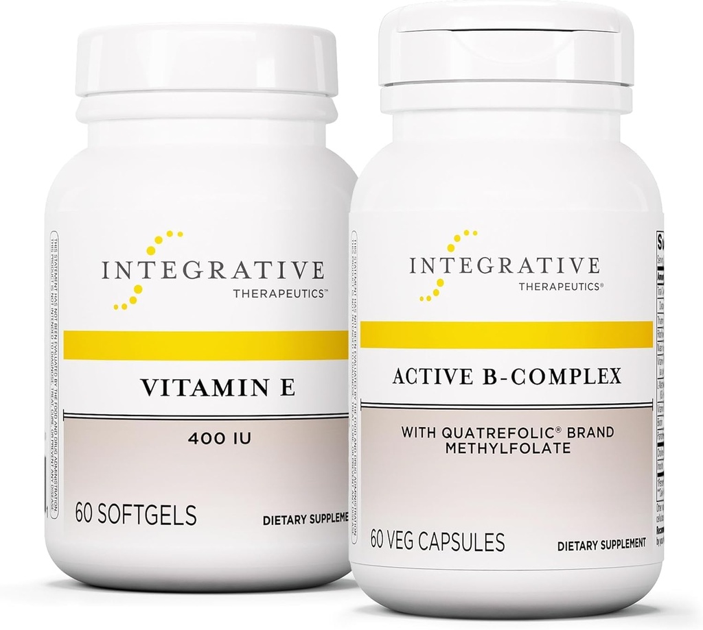 Aktif B-Complex, 60 Capsules & Vitamin E, 60 Softgels - Enerji Metabolism'i Desteklemek için Active B-Complex * - Vitamin E to Support Heart Health & Antioksi Activity*