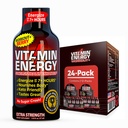 Enerji Vitamini + Ekstra Güçlü Enerji Shot Berry 24 Pack, 260 mg Natural Caffeine, Pre-Workout, B-Vitamins, Minerals, Endurance & Performans, Zero Sugar, Gluten-Free, Vegan, 1.93 fl ozzz