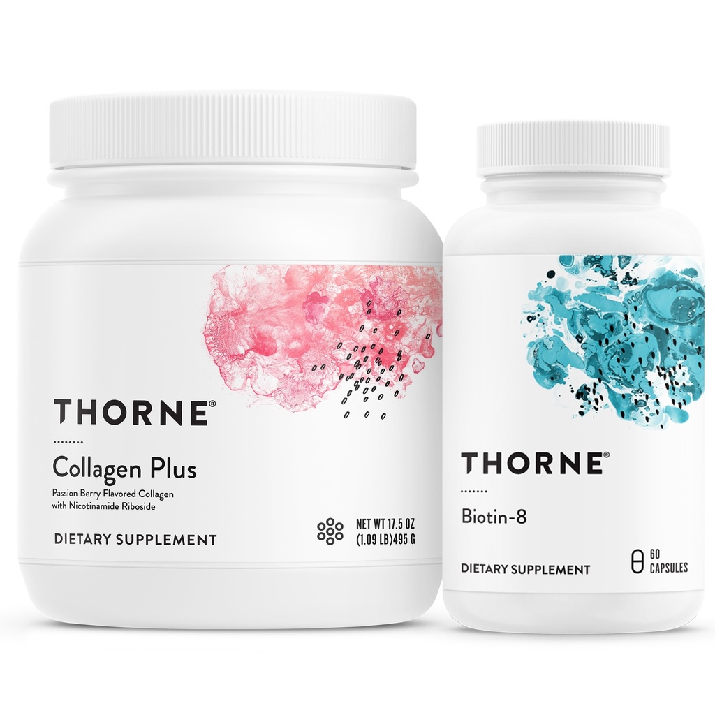 THORNE - Collagen Plus ve Biotin 8 Sche for Radiant Skin, Hair, and Nails - 30 Hizmet