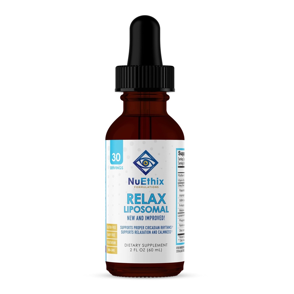 NuEthix Formulations Relax Liposomal Supplement Formula to Support Relaxation & Calm, 2 Akışkanlar, 30 Hizmet