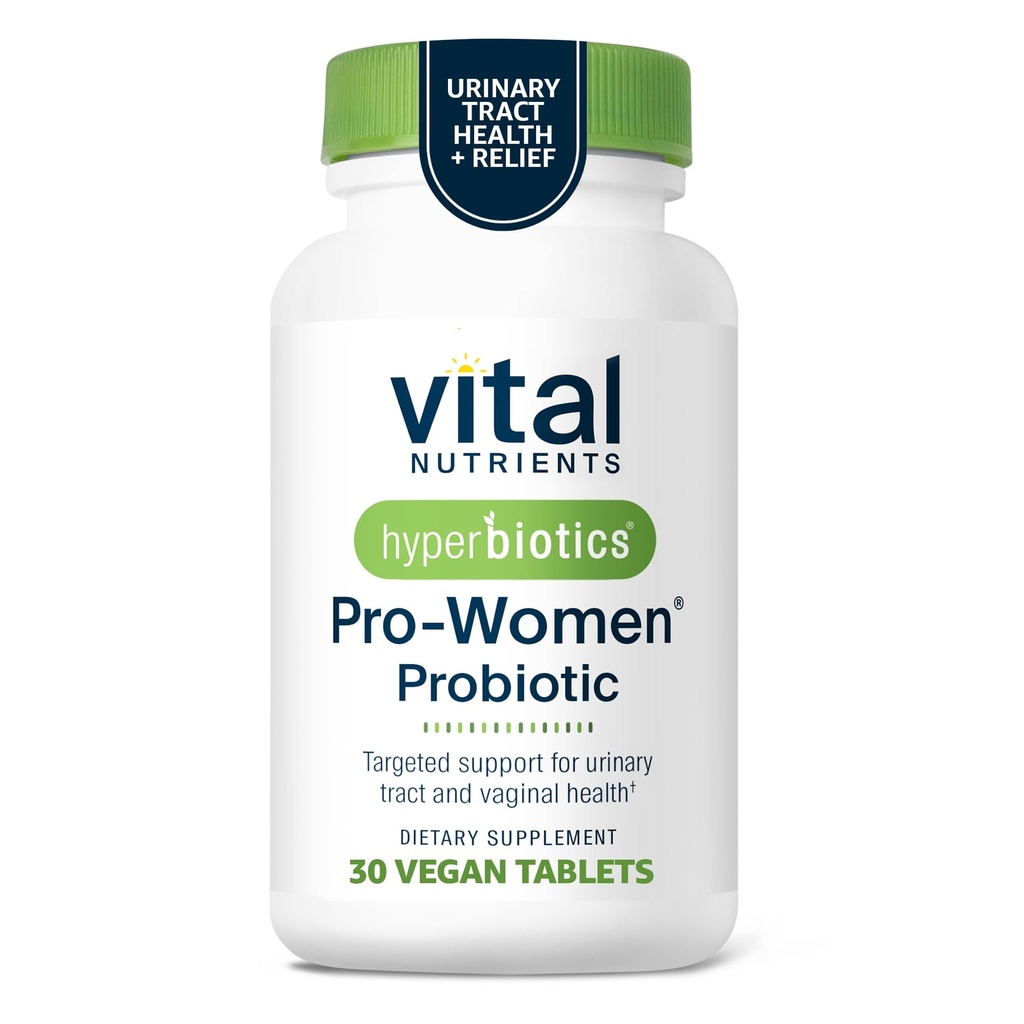 Hiperbiyotikler Vital Nutrients Pro Women Probiyotiks for Women | Vaginal Probiyotiks for PH Balance | Oral Probiyotik for Vaginal Health and Urinary Tract Health | 6 Targeted Strains | 30 Vegan Tabletler
