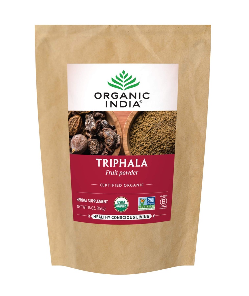 Organik Hindistan Triphala - Amla, Bibhitaki, Haritaki, Digestion & Colon Support, Immune System Support, Adaptogen, Vegan, USDA sertifikalı Organik - 1 lb Bag Bag Bag