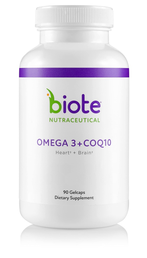 Biote Nutraceuticals - Omega 3 + CoQ10 - Kalp + Beyin (90 Gel kapakları)