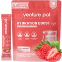 Venture Pal Sugar Free Electrolyte Toz Paketleri - Sıvı Günlük IV Hızlı Hydration & Parti Recovery için Mix | 5 Vitamin & 7 Elektrolytes / Keto Friendly | Non-GMO | sertifikalı Vegan | 16 Sticks