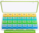 BUG HULL Aylık Pill Organizer, Moisture-Proof Large 28 Days Pill Box with Re estate 4 Weeks Pill Case Rows, Medicine Pill Organizer, Travel Pills Organizer One Moon Pill Konteyner For Vitamin