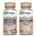 SOLARAY Mushroom Tamam ve Lions Mane Mushrooms Sche - 8 Mushroom Supplement Plus Organik Aslan'ın Mane - Gelişmiş Aborpsiyon ve Tüm Body Wellness için Fermented, 60-Day Garanti, 60 VegCaps Ea.