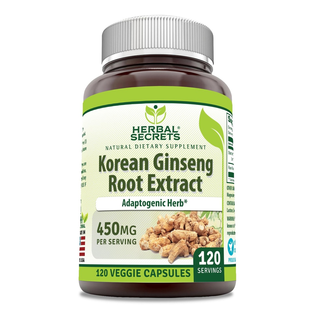 Herbal Sırları Kore Numunesi 120 Veggie Capsules Supplement | Non-GMO | Gluten Free | Made in USA