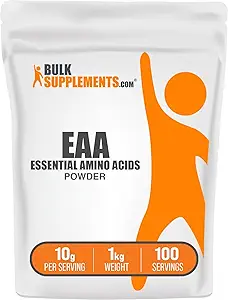 BulkSupplements.com Essential Amino Asits Toz - Essential Amino Asits Supplement, EAA Toz - Unflavored & Gluten Free, 10g per Service, 1kg (Pack of (11 lbs)