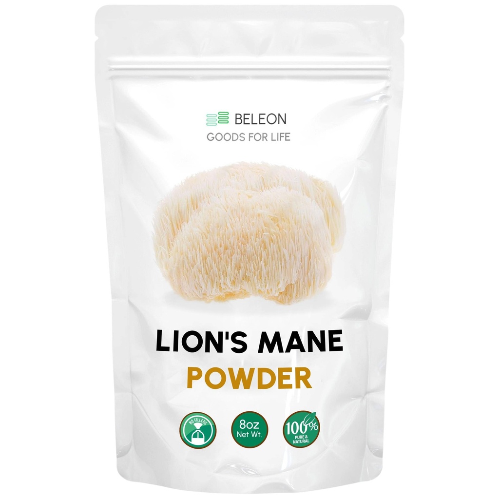 Lions Mane Toz 8 oz - Pure Lion's Mane Mushroom Supplement with Antioksis, Vegan Toz Toz