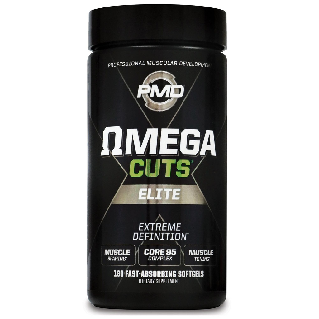 PMD Sports Omega Cuts Elite -Fat Lost-Muscle Defining Formula - Omega Fatty Acids, MCT's and CLA for Muscle Definition and Bakım - Keto Friendly For Women and Men - Stimulant Free (180 Softgels)