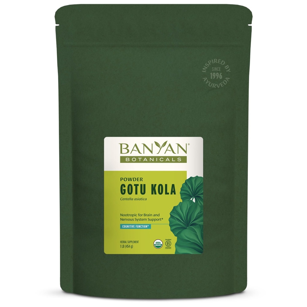 Banyan Botaniks Gotu Kola Toz – Organik Brahmi (Centella Asiatica) – Calming Nootropic Herb for Nervous System Support & Health Skin* – 1 lb – Non-GMO Sustainable Sourced Vegan