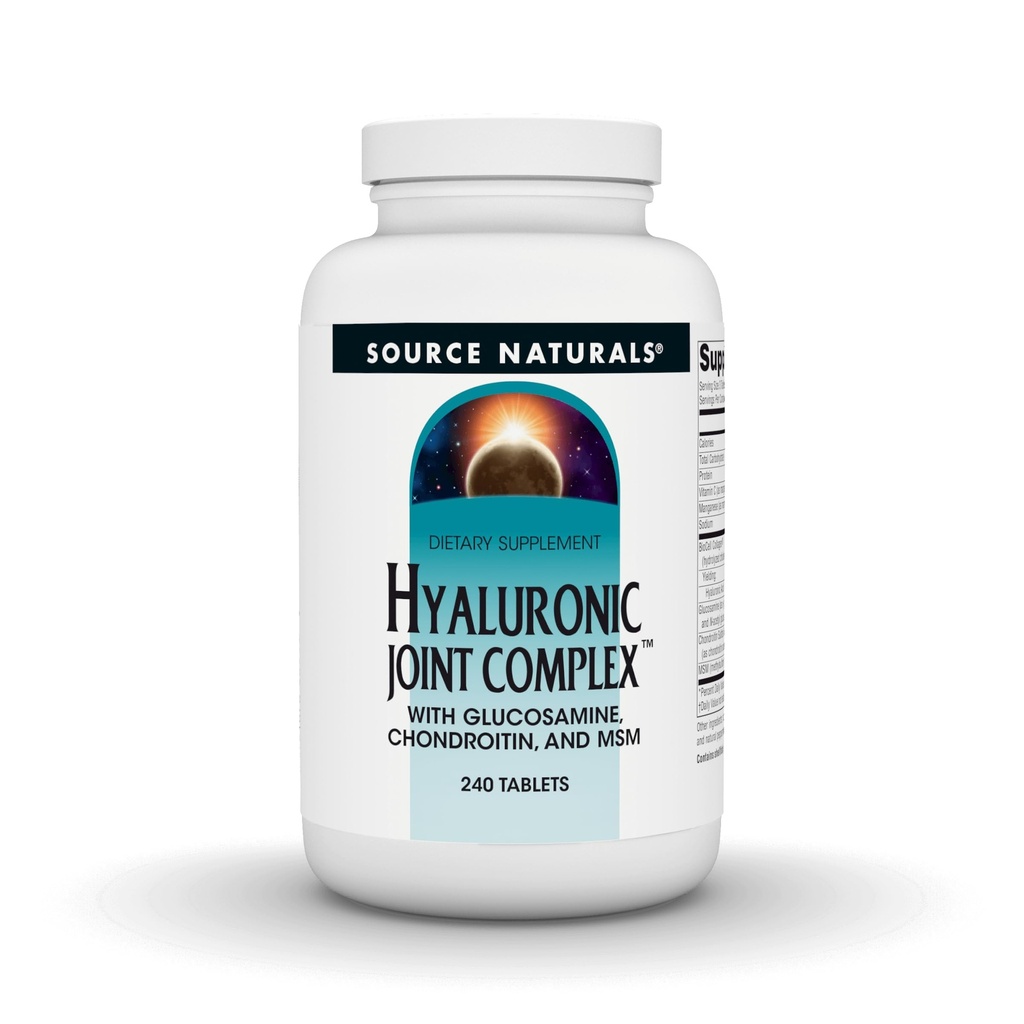 Source Naturals Hyaluronic Joint Complex with Glucosamine, Chondroitin & MSM Extra Strength - 240 Tablets