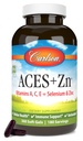 Carlson - ACES + Zn, Vitaminler A, C, E + Selenium & Çinko, PVC, Hücre Sağlığı ve Immune Desteği, Selenium Multivitamin, Antioksi, 360 Softgels