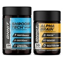ONNIT Premium Alpha Brain Sche - Nootropic Brain Supplement (30 Count) for Focus, Concentration & Memory + Shroom Tech Sport for Egzersiz, Energy & Cardiovascular Performansı (84 Count)