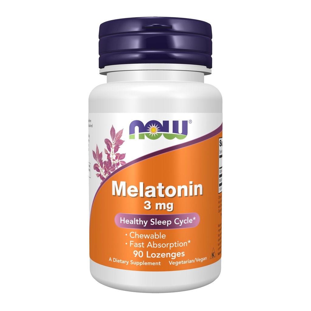 Şimdi Tamamlar, Melatonin 3 mg, Free Radikal Scavenger*, Sağlıklı Uyku Döngüsü*, 90 Chewable Lozenges