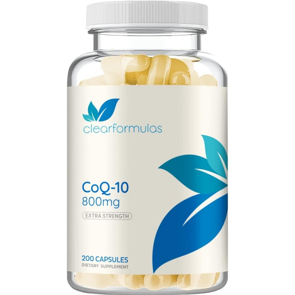Ekstra Güçlü CoQ10 800 mg - Hızlı Abhidrasyon Coenzyme Q10 Kalp Enerji ve Ağlama Desteği için 800 mg Potent Antioksi - Yüksek Stability CoQ10 Ubione Caps - Made in a cGMP US Lab (100 Servisler)