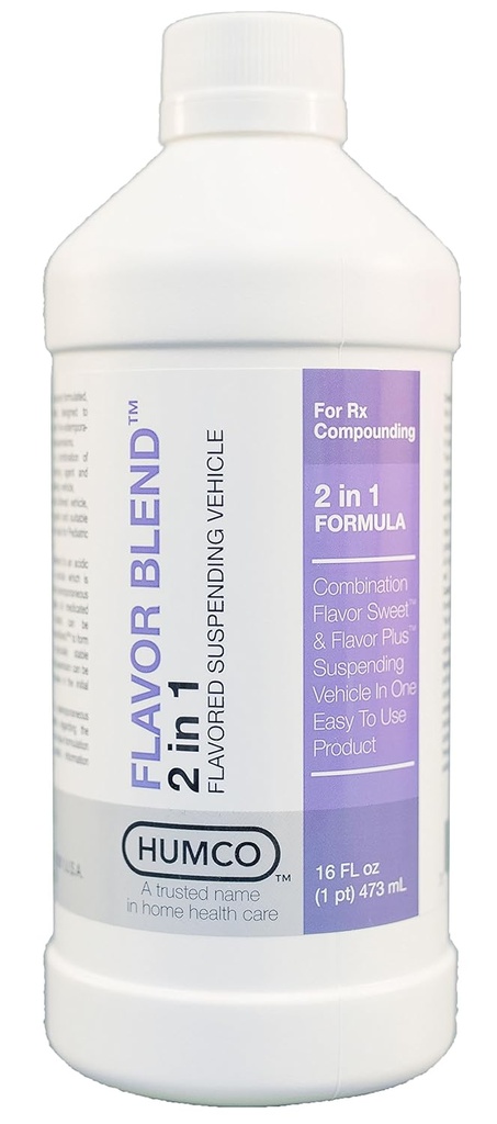 Humco Flavor, 16 oz. Flovored Suspending Toolsing için araç. Popüler İlaç Kombinasyonu. Mix Agent.