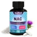 NAC Supplement, N-Acetyl Cysteine Capsules 800 mg, N-Acetyl Supplement with Milk Thistle 200 mg, Antioksi Support, Vegan, GMOs-Free, NAC 90 Count (Pack of 1)