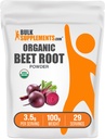 BulkSupplements.com Organik Arıt Kök Toz - Superfood Supplement, Beet Root Supplements - Vegan & Gluten Free, 3.5g per Service, 100g (3.5 oz) (Pazar 1)