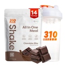 310 Beslenme All-in-One Meal Change Shake Toz w/Shaker Cup Start Kit - Yüksek Protein Fiber Rich Vegan Superfood - Sugar-Free, Keto & Paleo Friendly, Low Carb Chocolate Bliss 14 srvv