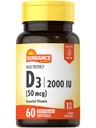 Sundance Vitamin D3 2000 IU | 60 Hızlı Yayın Softgels | Yüksek Potency | Non-GMO ve Gluten Free Supplement