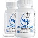 Magnezyum Kompleksi 8 Forms, 500 mg Glycinate, Malate, Citrate, High Abpole Mg for Calm, Sleep, Mood & Health Muscle, Pack of 2, Total 120 Vegan Capsules