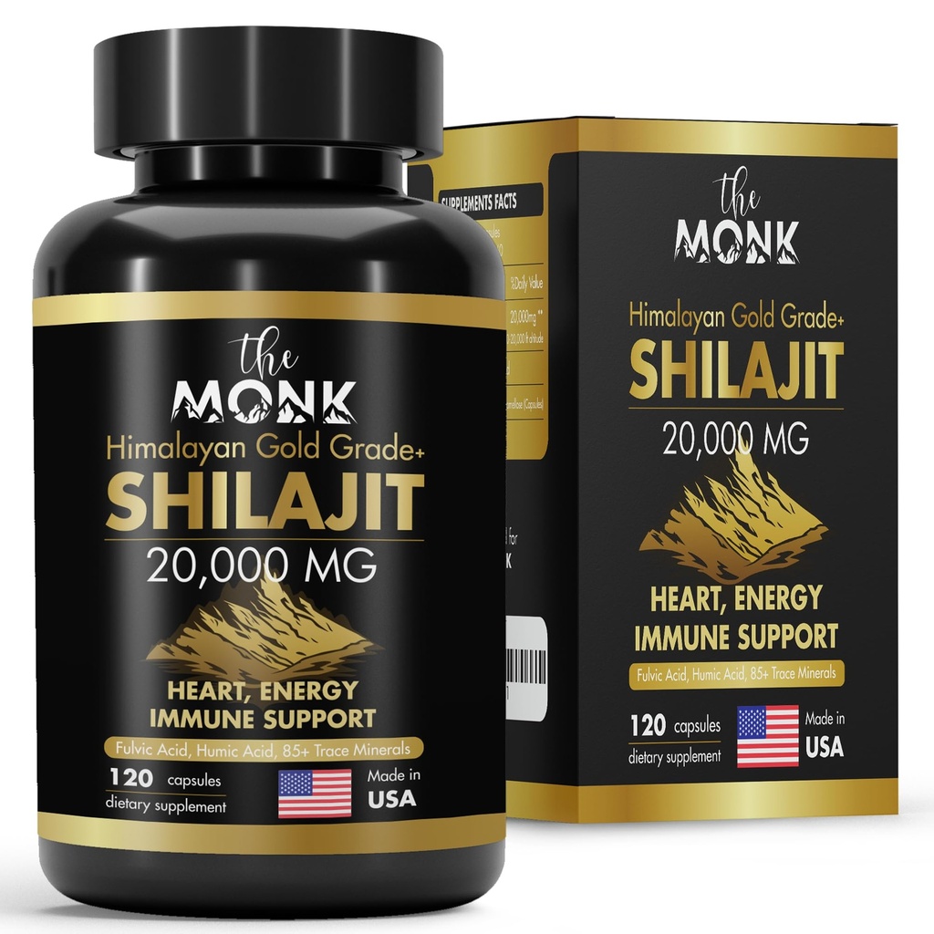 Fulvic Acid, Humic Acid, 85+ Minerals- Gold Grade Plus - Aynı şekilde - Enerji, Stamina, Beyin Desteği - 120 Capsules - ABD'de Yapıldı