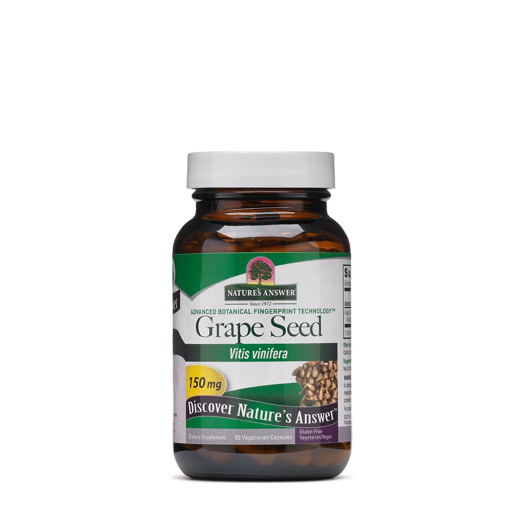 Nature's Answer Grape Tohum Vegetarian Capsules, 60-Count