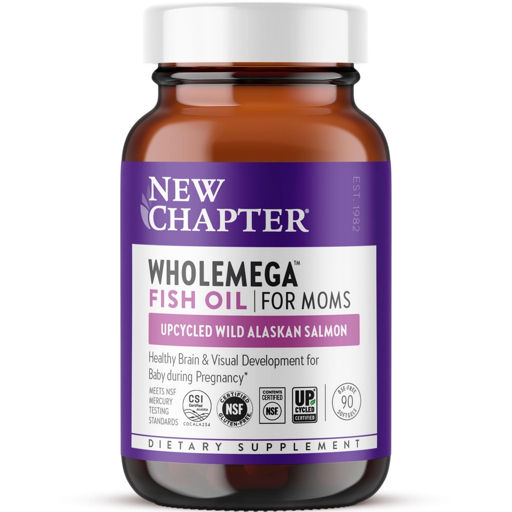 Yeni Bölüm, Annems Fish Oil Supplement, Tiny Capsules, 2000 mg per Service, Prenatal DHA with Omega-3 + Vitamin D3 for Prenatal & Postnatal Support, 500 mg Her - 90 Count