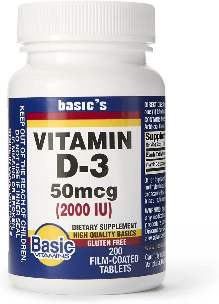 Temeller Doğal Vitamin D-3 2000 IU - 200 Film destekli Tabletler