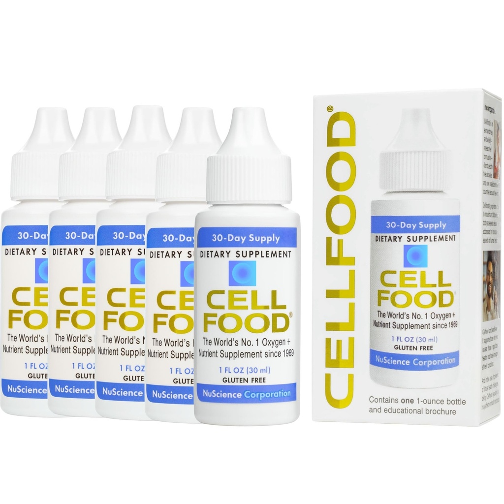 Hücreli Oksijen Boost - 1 fl oz, 5 Pack - Lymphatic Drage, Altitude Hastaness, Jet Lag, Fatigue, Headaches, Hangovers & Energy - Gluten Free, Cert. Kosher