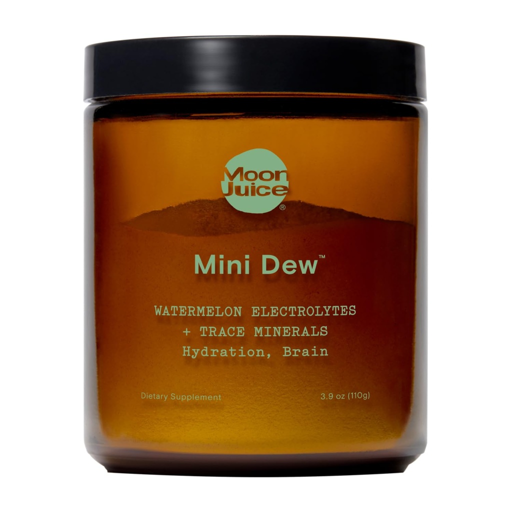 Moon Juice Mini Dew Electrolytes Toz - Sugar Free Minerals & Electrolyte Hydration Toz Instant Hydration & Brain Support - Magnezyum, Kalsiyum, Pyum, Pink Salt, Watermelon, 30 Hizmet