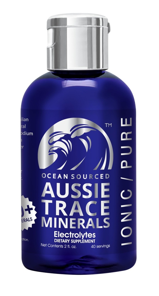 Aussie Trace Minerals - Magnezyum Rich, Low sodyum, Complete Electrolyte Drops for Hydration, Energy & Recovery - 2oz / 60 ml Sıvı Supplement - Vegan, Keto Friendly