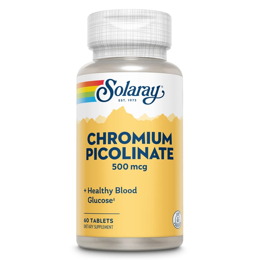 Solaray Chromium Picolinate Tabletler, 500 mcg | 60 Kont