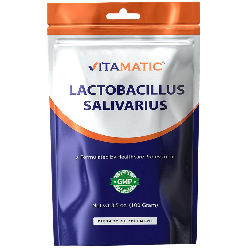 Vitamatic Lactobacillus Salivarius Probiyotik Toz - Digestive Support - 100 Gram (3.5 OZ) - 100 Hizmet