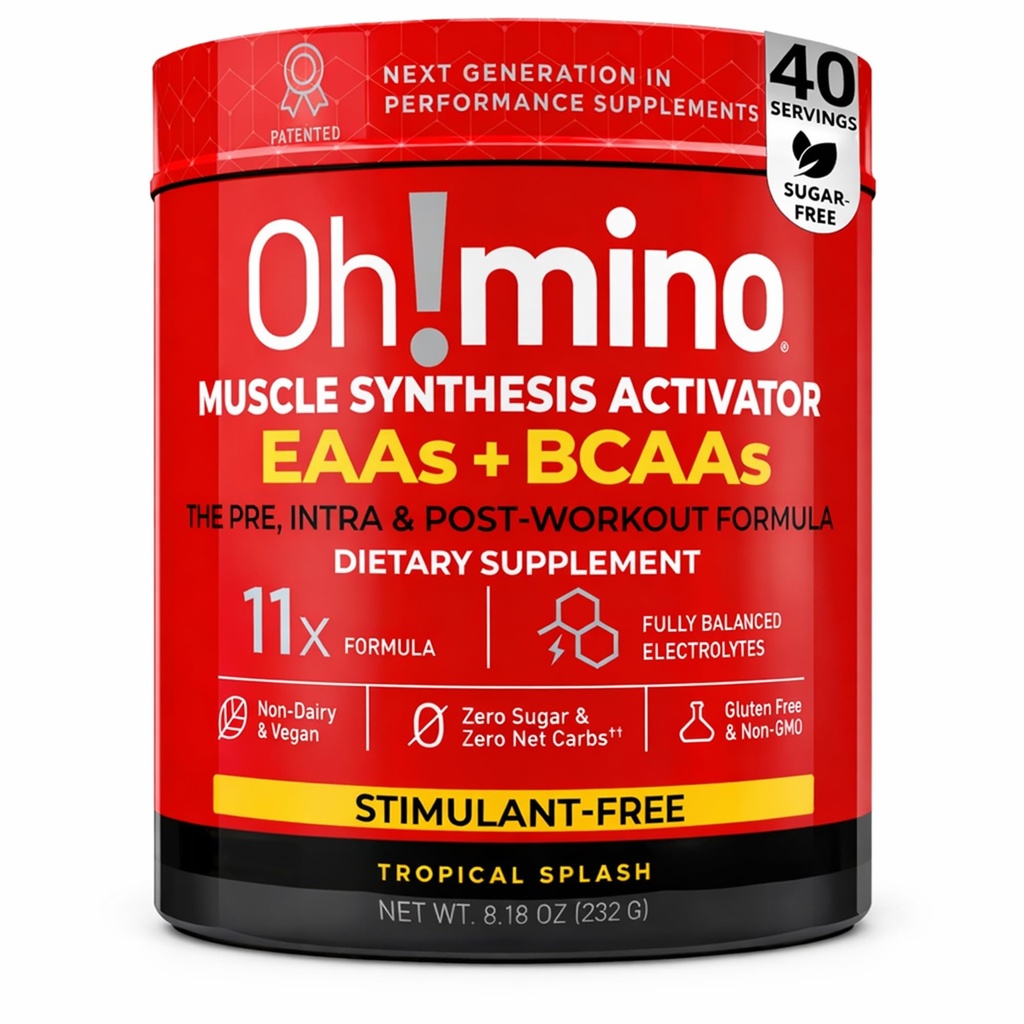 Oh!mino Essential replicas Supplement. Tropikal Cadde, Stimulant-Free Toz. Tüm 9 EAAs, BCAAs ve İşouts için Mükemmel Amino Enerji ve Kas inşa etmek ve Daha Hızlı Yeniden Keşfetmek.