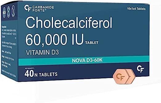 Puritans Vitamin D3 60000 İ - Kadınlar ve Erkekler için Uygun Cholecalciferol Vitamin D Supplement - 40 Tablet